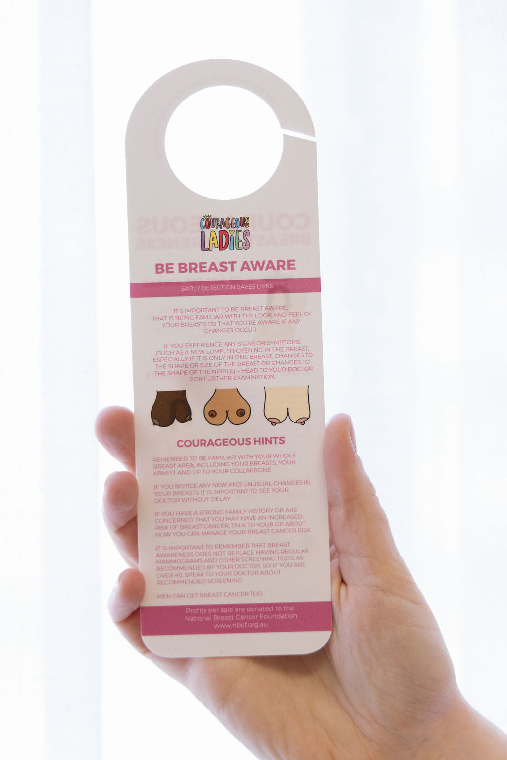 Courageous Breast Awareness Hanger